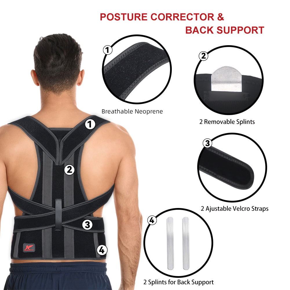 Back Brace Posture Corrector for Women and Men Relief for Waist Back and  Shoulder Pain Adjustable and Breathable Posture Back Brace Improve Back