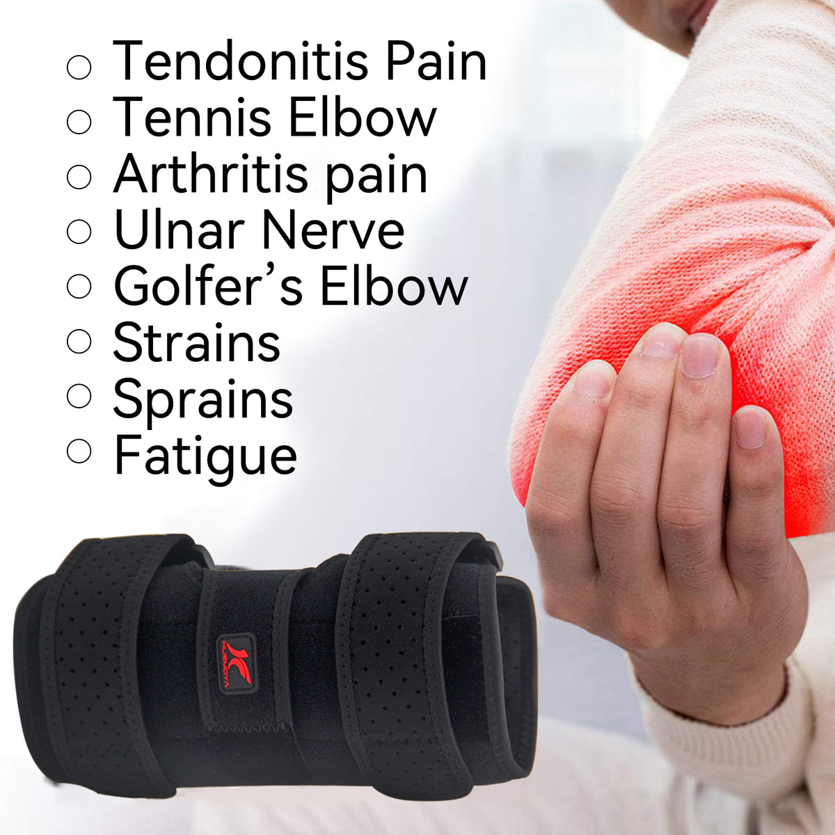 Elbow Splint Tendonitis Elbow Brace | Cubital Tunnel Brace for Sleeping |  Tennis Elbow Brace Support & Compression Sleeve Elbow Immobilizer for Ulnar